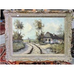 Framed original oil on canvas painting, signed