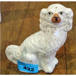 Staffordshire dog pottery figurine