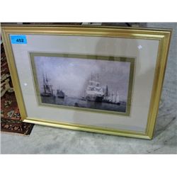 Framed sailboat print