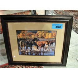 Framed horse print