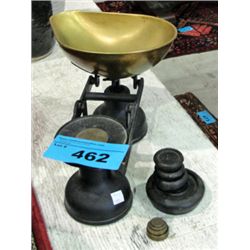 The Salter staffordshire england scale with weight