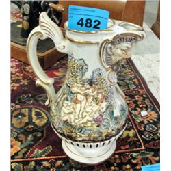 Capodimonte art pottery pitcher