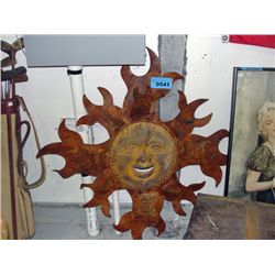 Metal art hanging sun