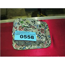 Chintz pattern early butter dish