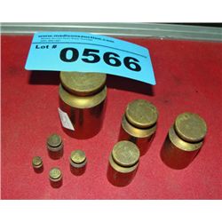 Lot of 8 brass weights