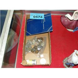 Box of assorted world coins