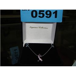 Sterling silver necklace pendant and earring set