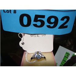 Stamped .925 silver with semi precious gemstone