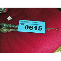 2 possibly sterling silver handled hook rug tools