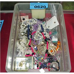 Box of assorted costume jewelery