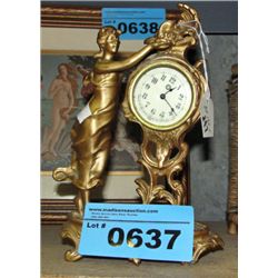 Cast metal lady figural lamp
