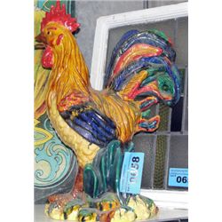 Decorative ceramic rooster