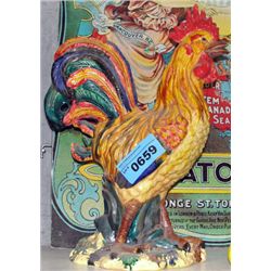 Decorative ceramic rooster (repaired beak)
