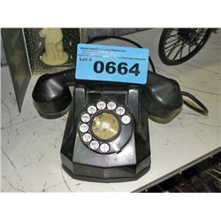 1940-50s black bake light telephone