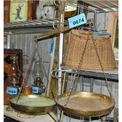 H Ouger turn of the last century brass balance