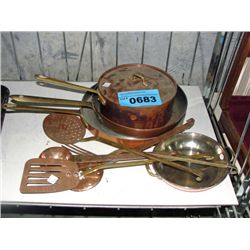 10pcs of copper kitchen cookware