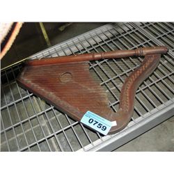 Early 1900s wooden lap harp