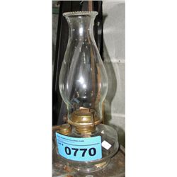 Early 1900s glass oil lamp
