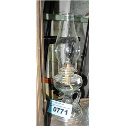 Early 1900s glass oil lamp