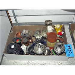 Box of assorted collectables and misc household