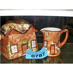2pc price kengsington pottery set; cookie jar and
