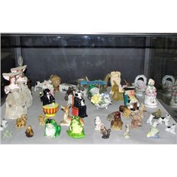 Lot of glass porcelain and decorative figurines
