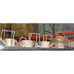 Shelf lot of hand crafted wooden decorative garde