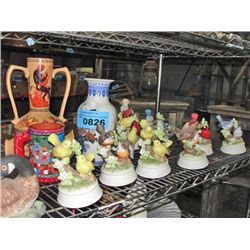 shelf lot of collectables and decorative
