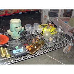 Shelf lot of collectables and decorative