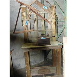 Rustic wooden yard cabinet