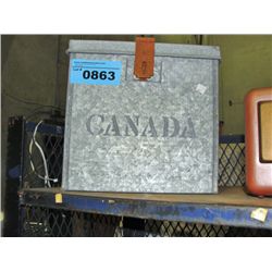 Galvanized metal lock box