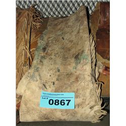 Pair of buckskin native chaps