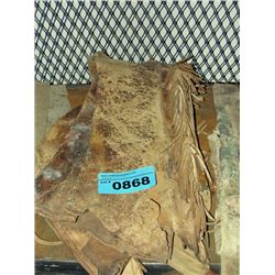 Pair of buckskin native chaps