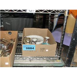 One box of assorted ceramics and misc