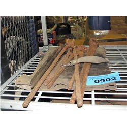 Set of black smiths tools and apron