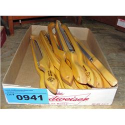 Box of hand made in canada wood handled bread