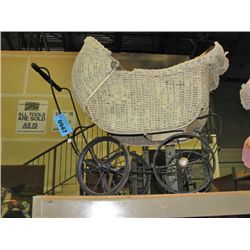 Turn of the last century wicker baby buggy