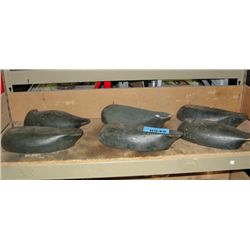 Lot of 6 wooden headless duck hunters duck decoys