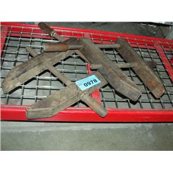 Pair of early 1900s wooden ship builders clamps