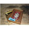 Image 1 : Small guild framed mirror and a framed clay tile