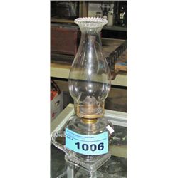 Early 1900s glass finger hole  lamp