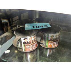 4 Bonaza Ponderosa Ranch tin cups