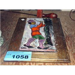 Framed clay tile