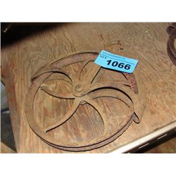 Early 1900s steel pulley