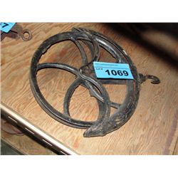 Early 1900s steel pulley