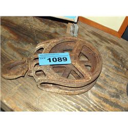 Vintage steel pulley