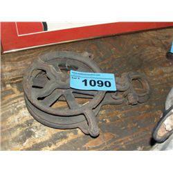 Vintage steel pulley