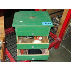Fly fishermans box and contents
