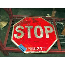Heavy steel stop sign