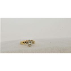 14Kt gold Marquis cut Diamond ring